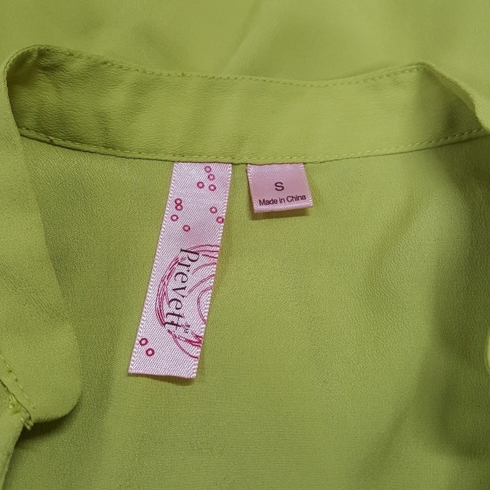 Prevett Ruffle Green Top Size Small - Picture 4 of 4